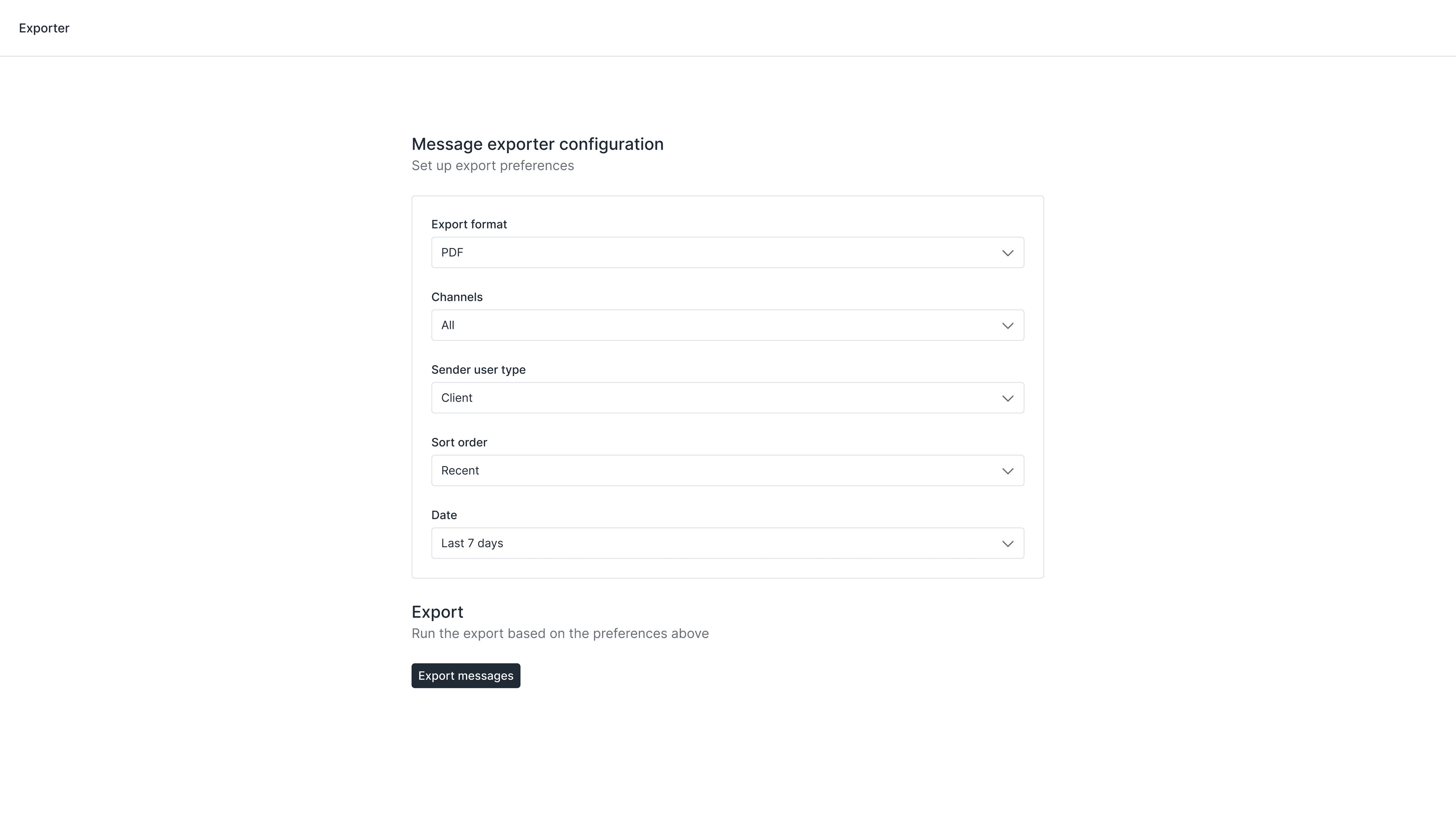 Exporter preview 1