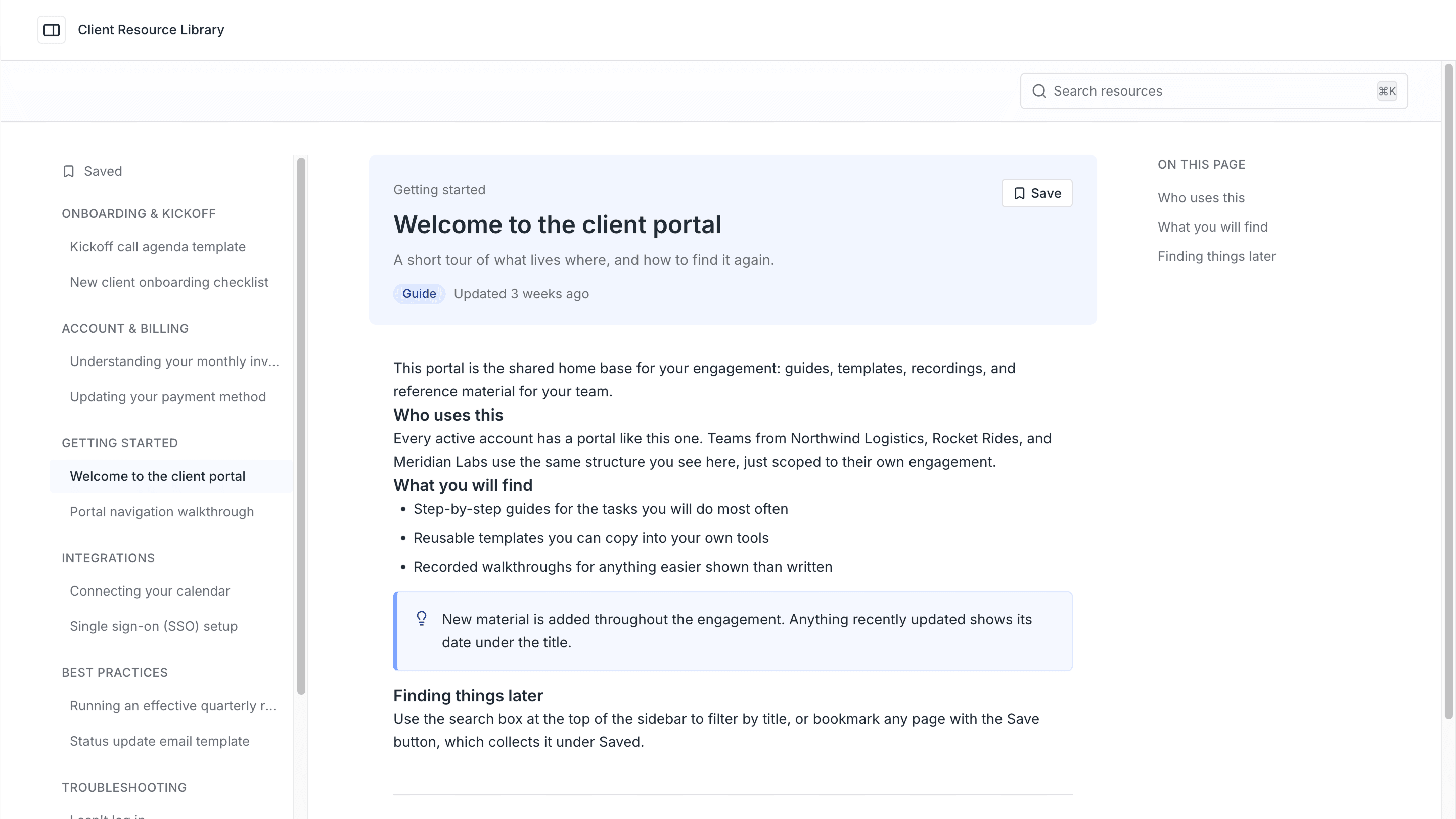 Client resource library preview 1