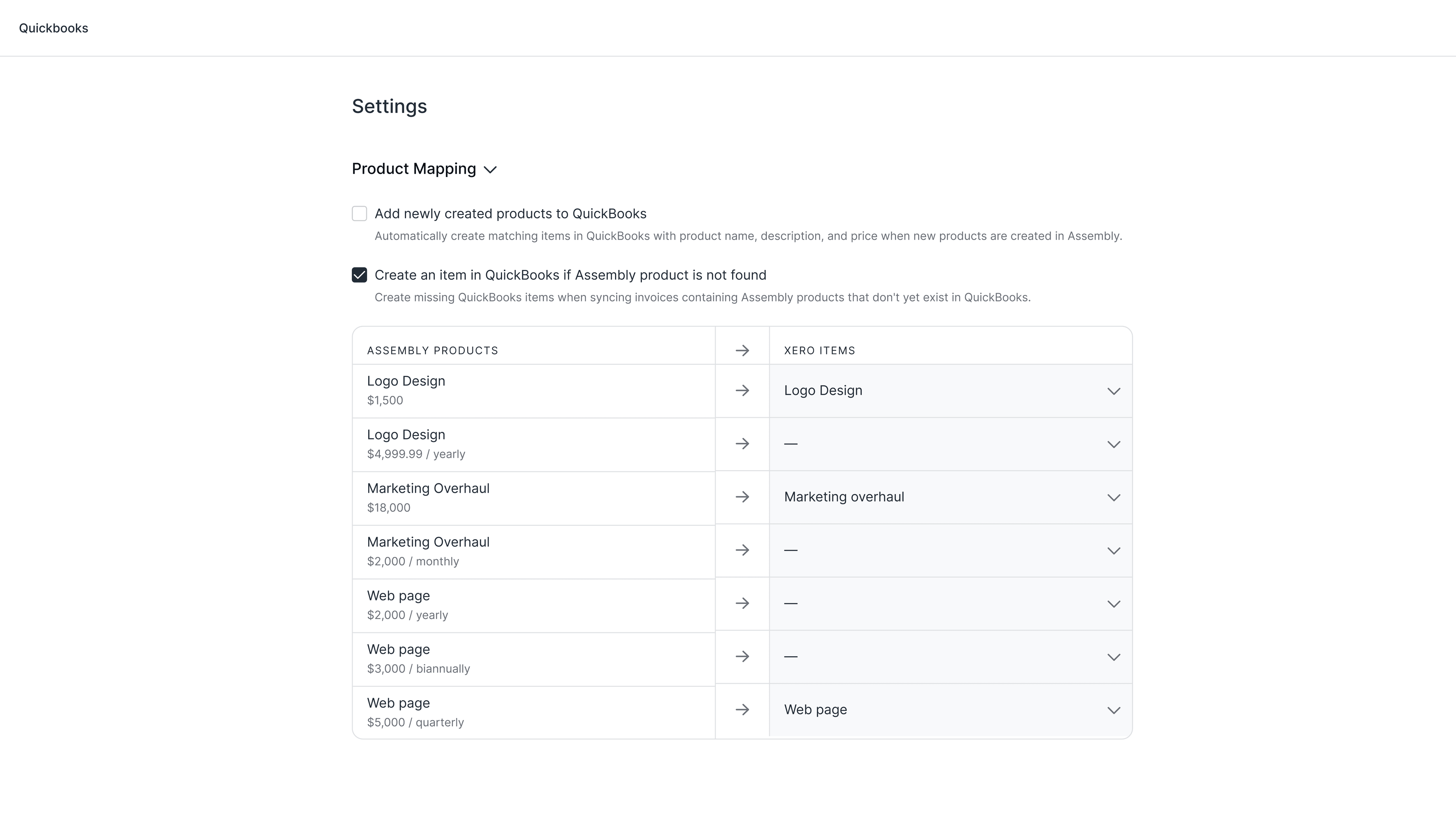 QuickBooks Integration preview 1